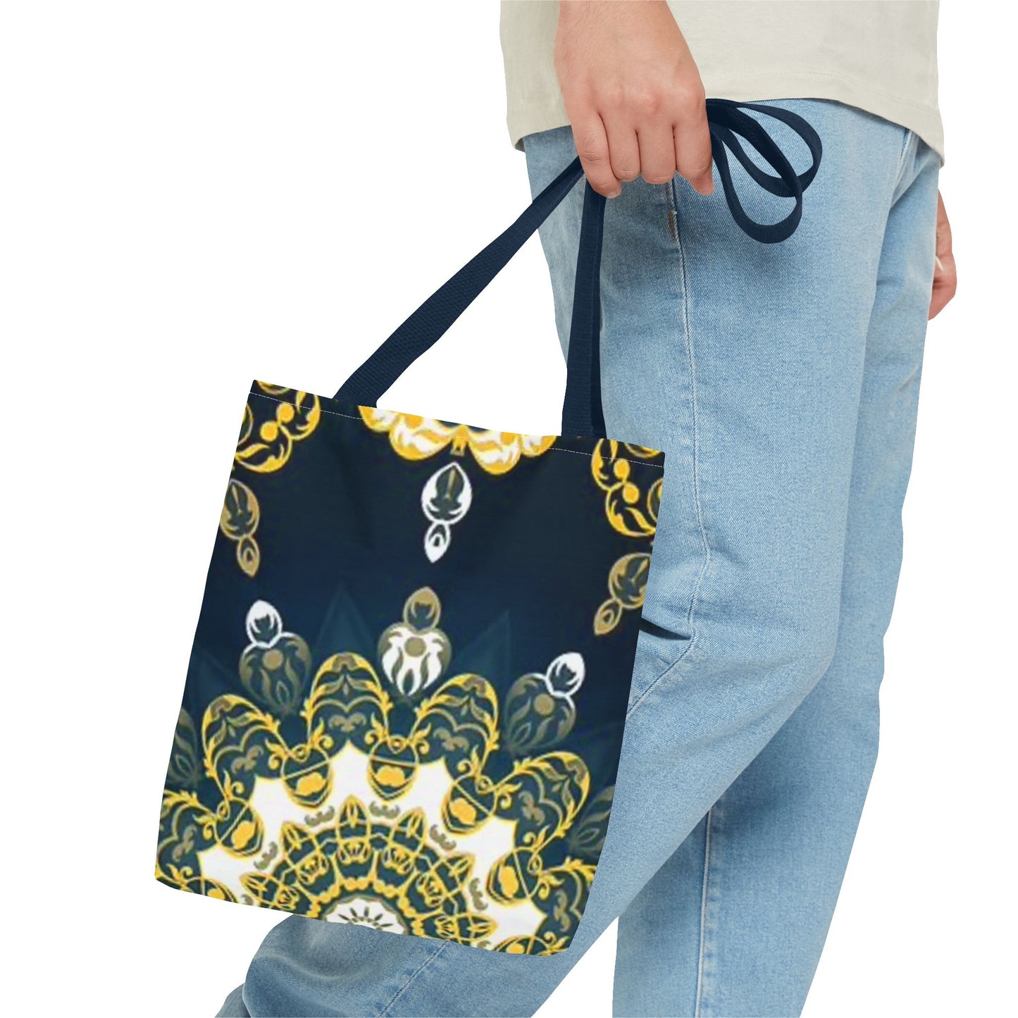 Navy And Gold Pattern Multi Color BRAND NEW MODERN Tote Bag (AOP)