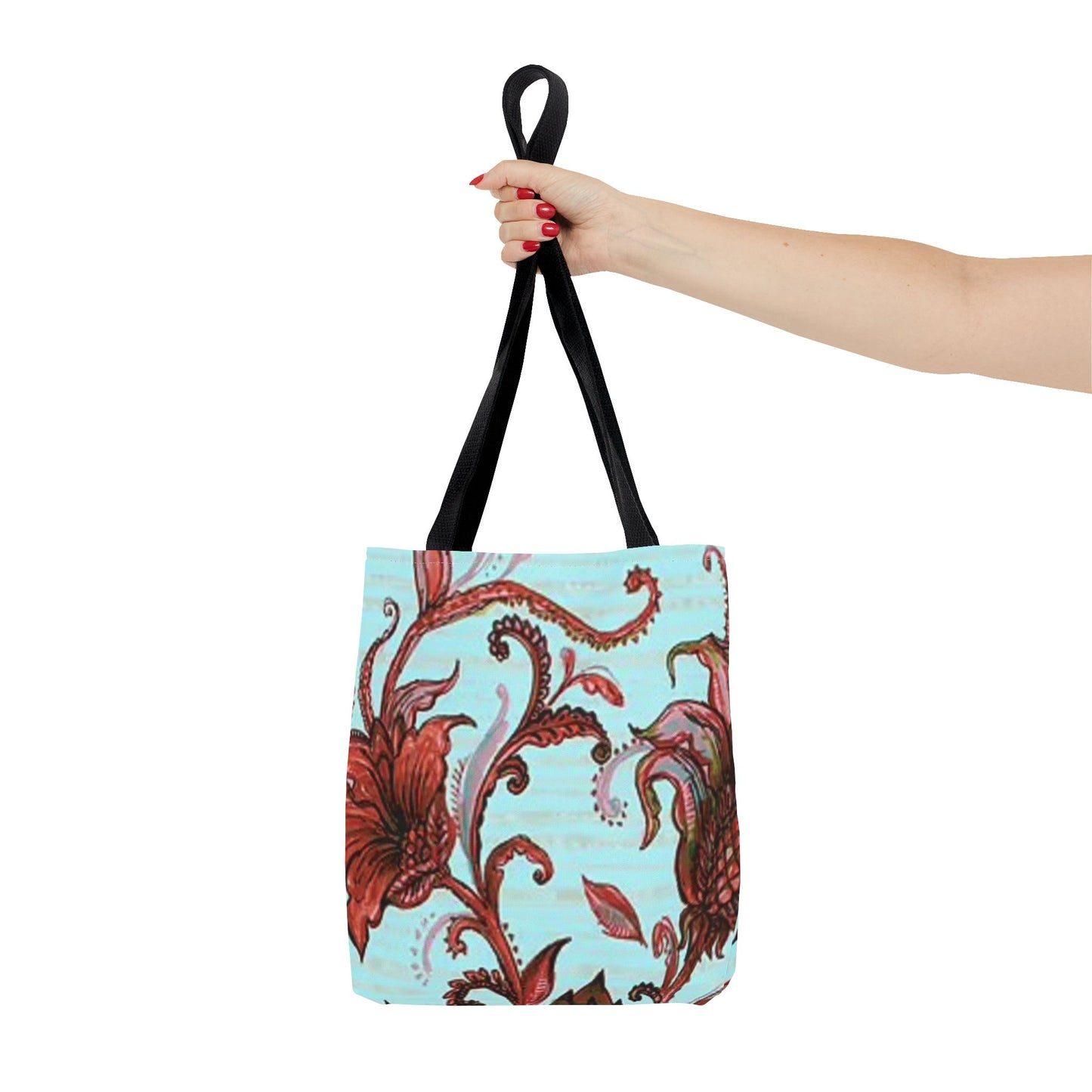 Flowers Turquoise Multi Color BRAND NEW MODERN Tote Bag (AOP)