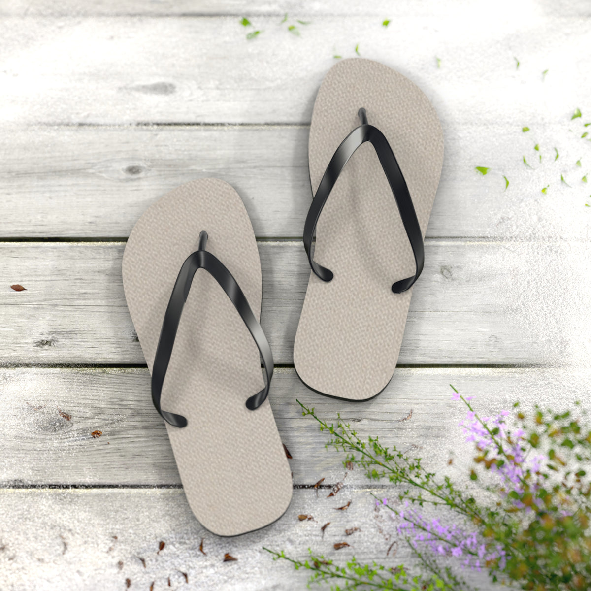 Tan Gray Flip Flops, Sandals Slides, Summer Footwear, Brand New