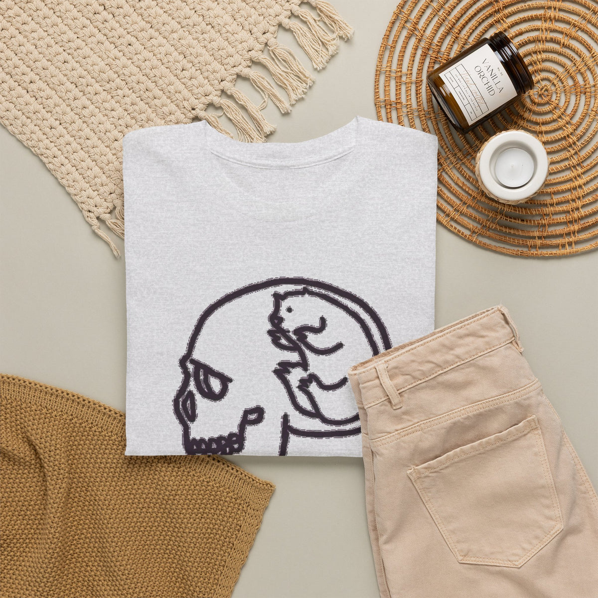 Bear in Mind Skull Graphic T-Shirt Funny Men's Tee