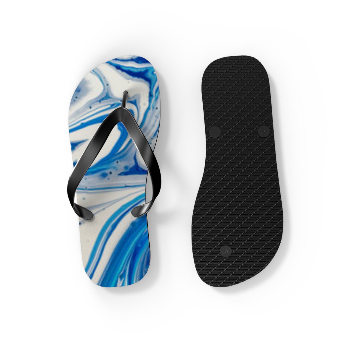 Blue And White Flip Flops, Sandals Slides, Summer Footwear, Brand New