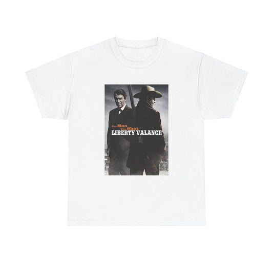 The Man Who Shot Liberty Valance Tshirt Vintage Poster Unisex Heavy Cotton Tee 1