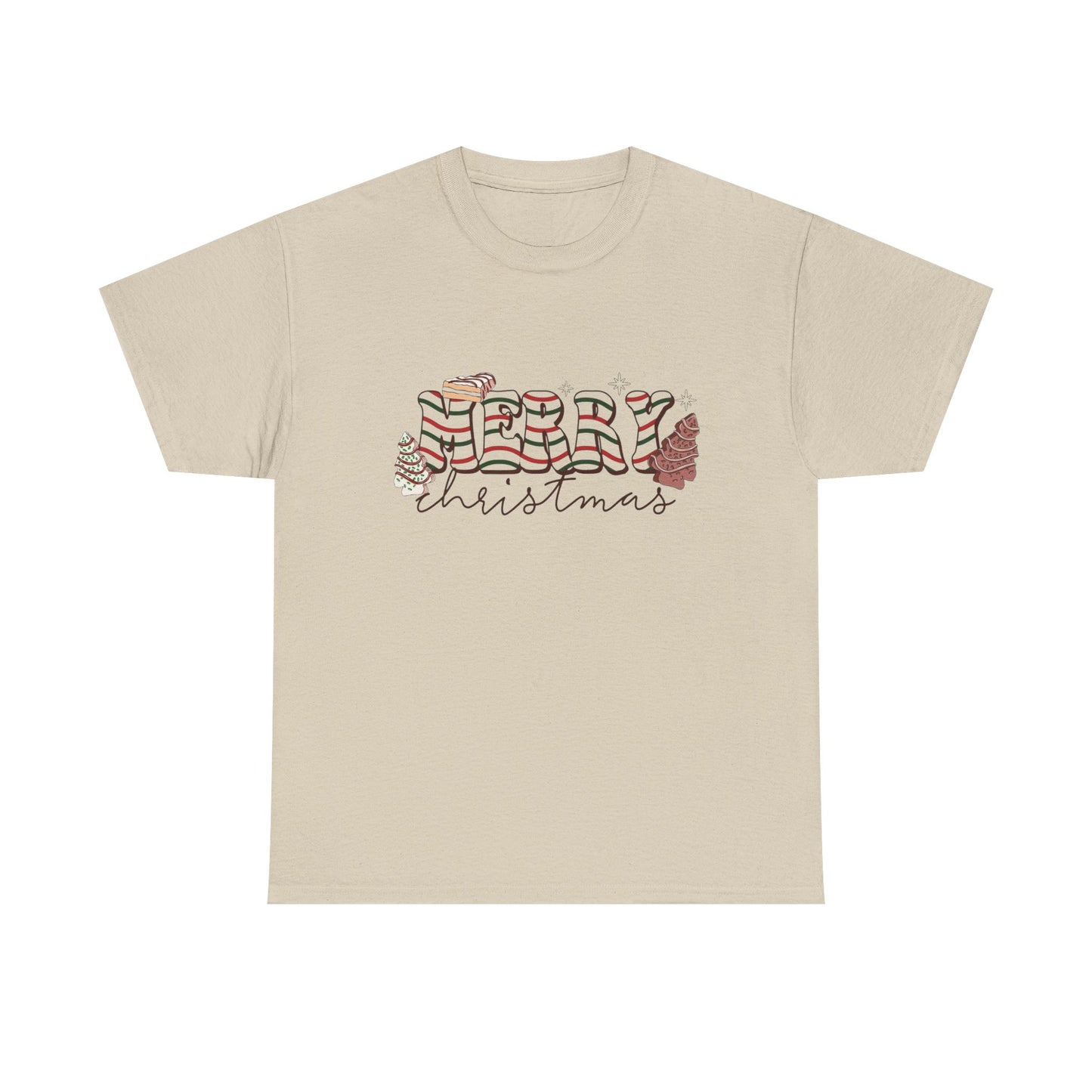 Christmas Tree Cakes Funny Graphic T Shirt NEW Unisex Heavy Cotton Tee