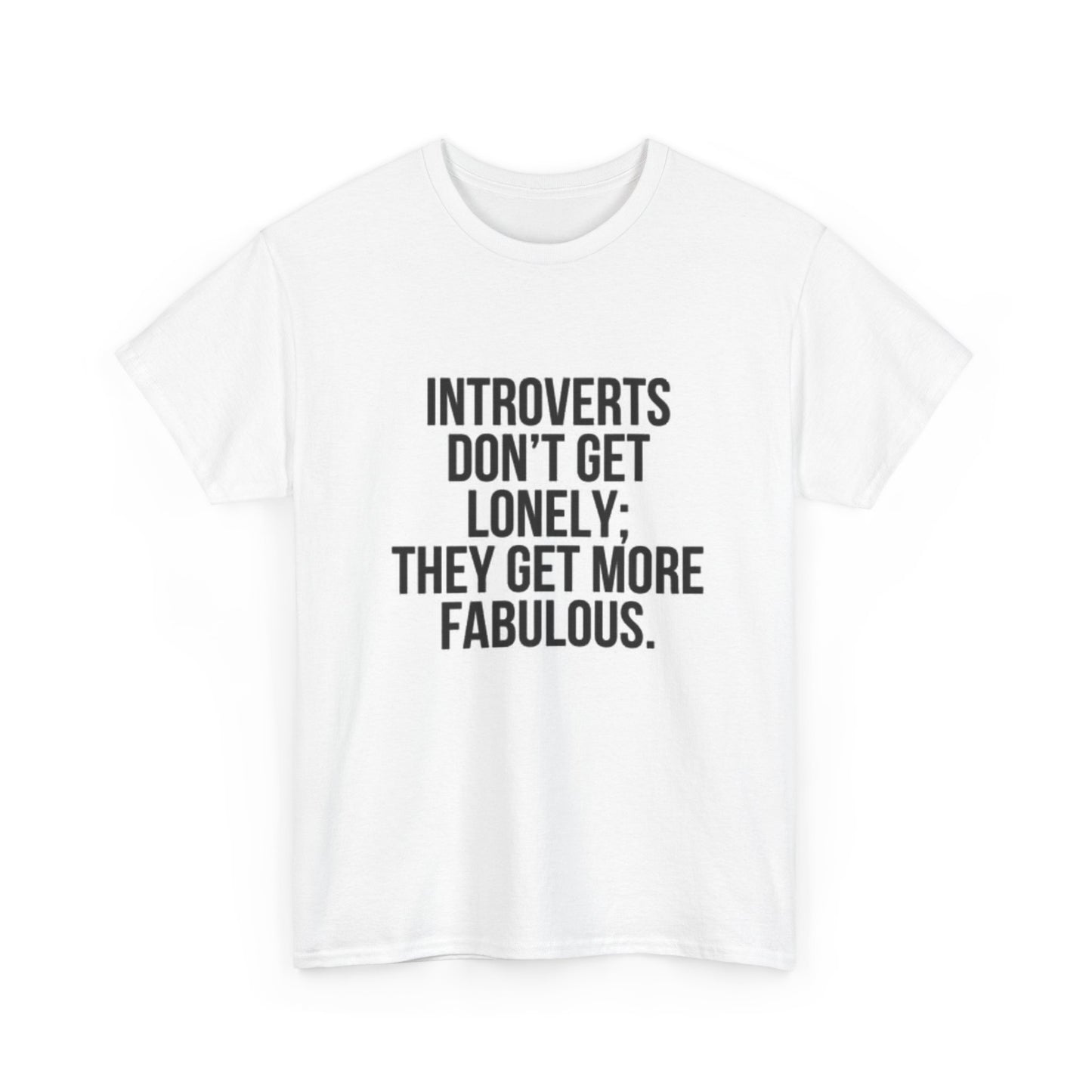 Hilarious Introverted Graphic T Shirt Funny Jokes Fabulous Unisex Heavy Cotton