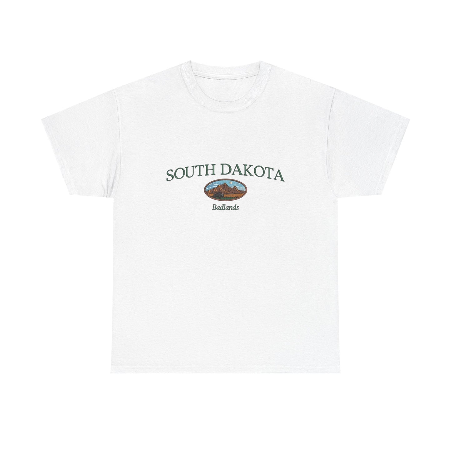 South Dakota Badlands Graphic T Shirt NEW Unisex Heavy Cotton Tee
