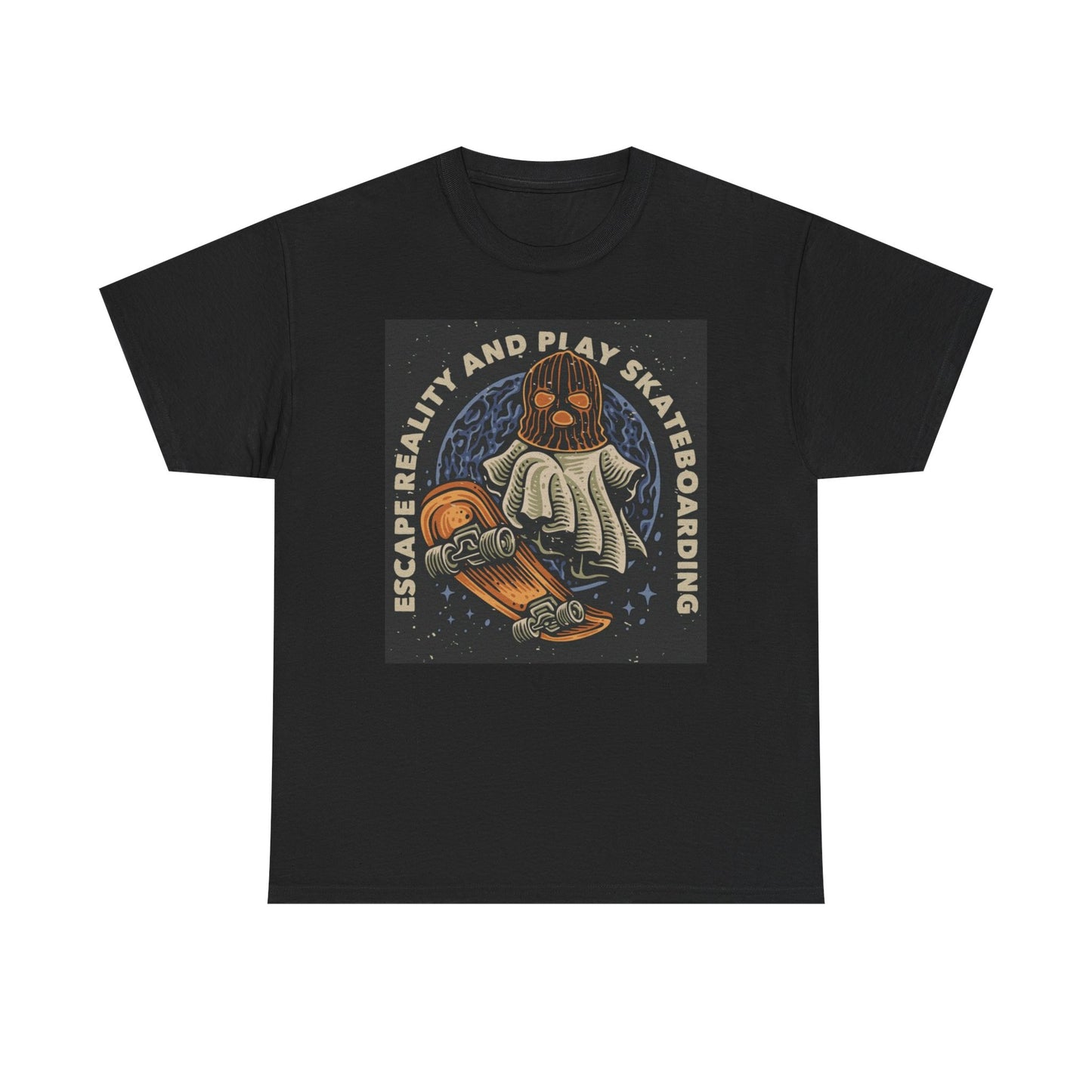 Escape Reality And Play Skateboarding Graphic T Shirt Brand New Cotton Tee
