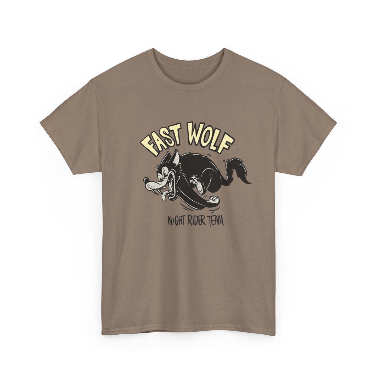 Fast Wolf Graphic T Shirt Unisex Heavy Cotton Tee GIFT NEW