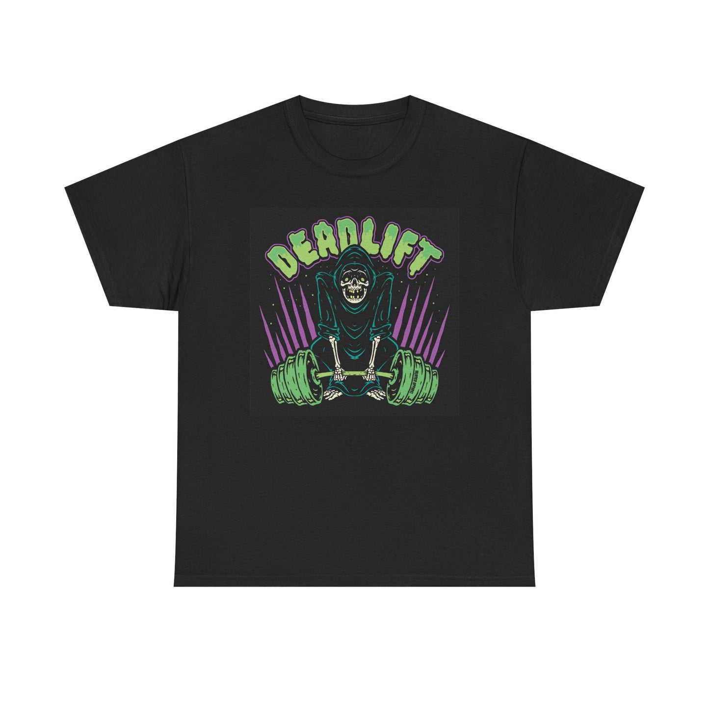 Deadlift Graphic T Shirt Funny Reaper GYM Gear Unisex Heavy Cotton Tee