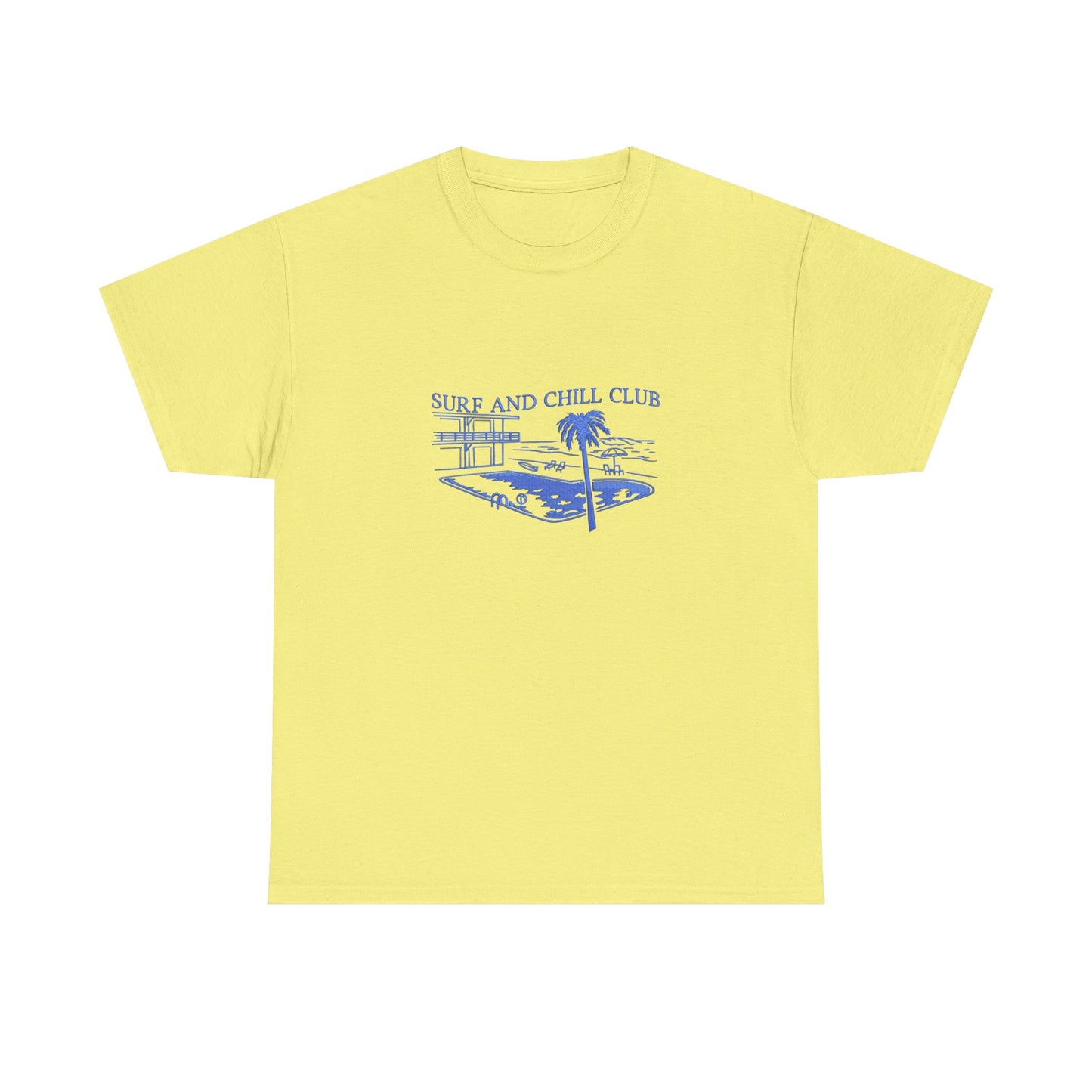 Surf And Chill Club Graphic T Shirt NEW Unisex Heavy Cotton Tee