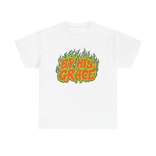 By His Grace Jesus Graphic T Shirt Men's Heavy Cotton Tee - Quality - Modern True to Size