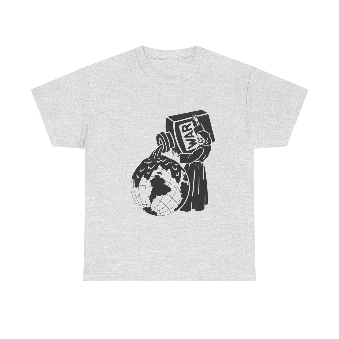 Pour War On The Earth Graphic T Shirt NEW Unisex Heavy Cotton Tee
