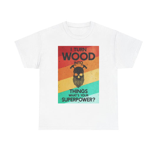 Viking Wood Worker Graphic T Shirt Funny Graphic Unisex Heavy Cotton Tee