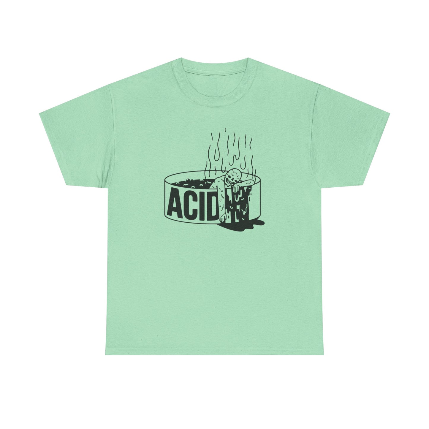 Acid Bath Funny Trippy Vibes Graphic T-Shirt Unisex Heavy Cotton Tee