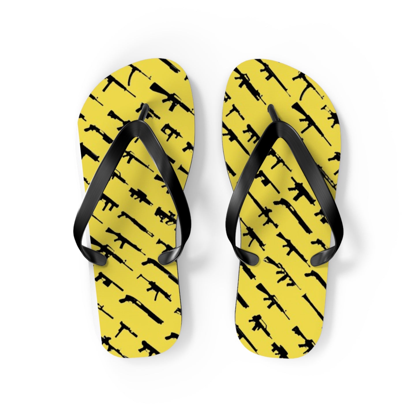 WAVES And SUN Co Sandals Yellow Guns - Flip Flops -Slides Summer Beach BRAND NEW