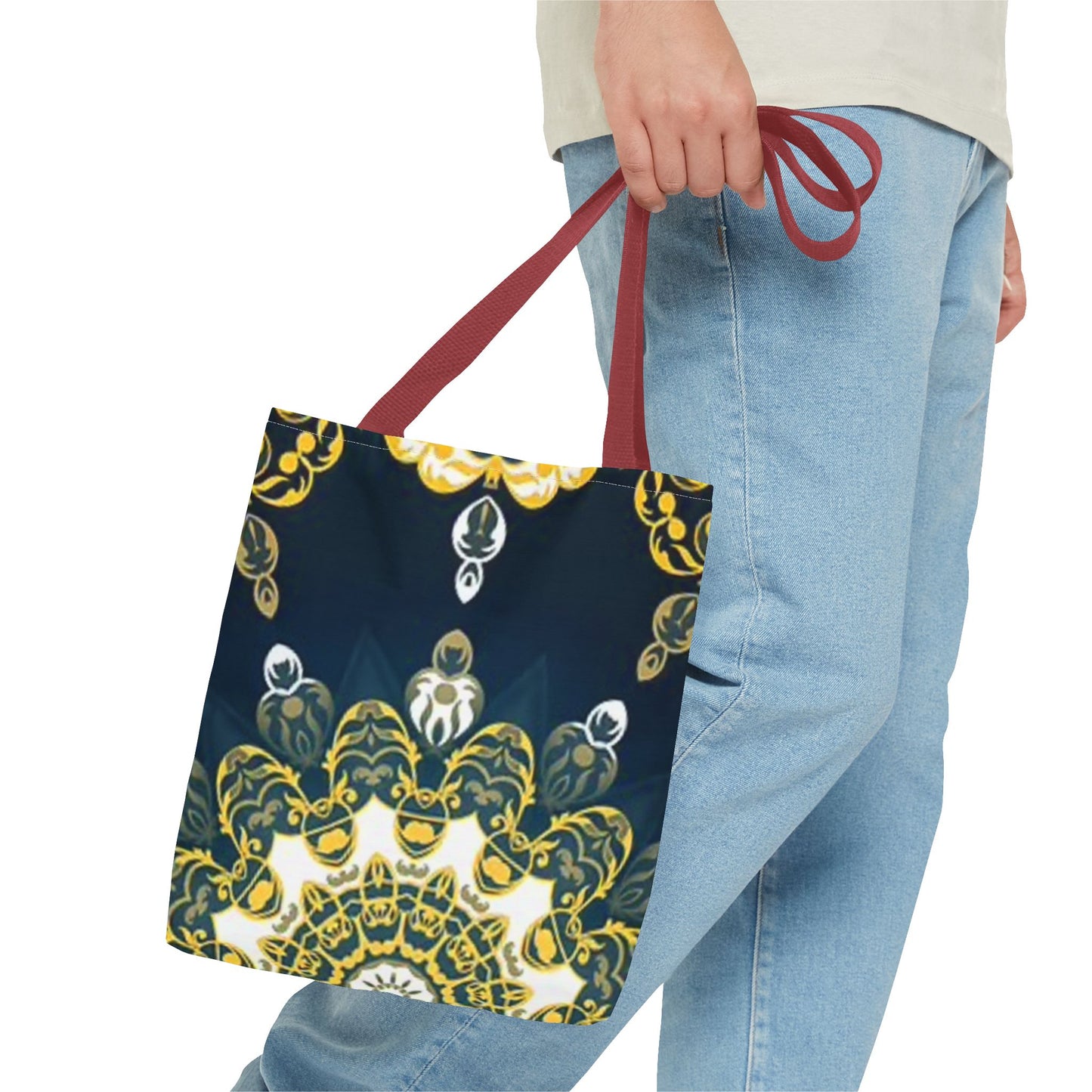Navy And Gold Pattern Multi Color BRAND NEW MODERN Tote Bag (AOP)