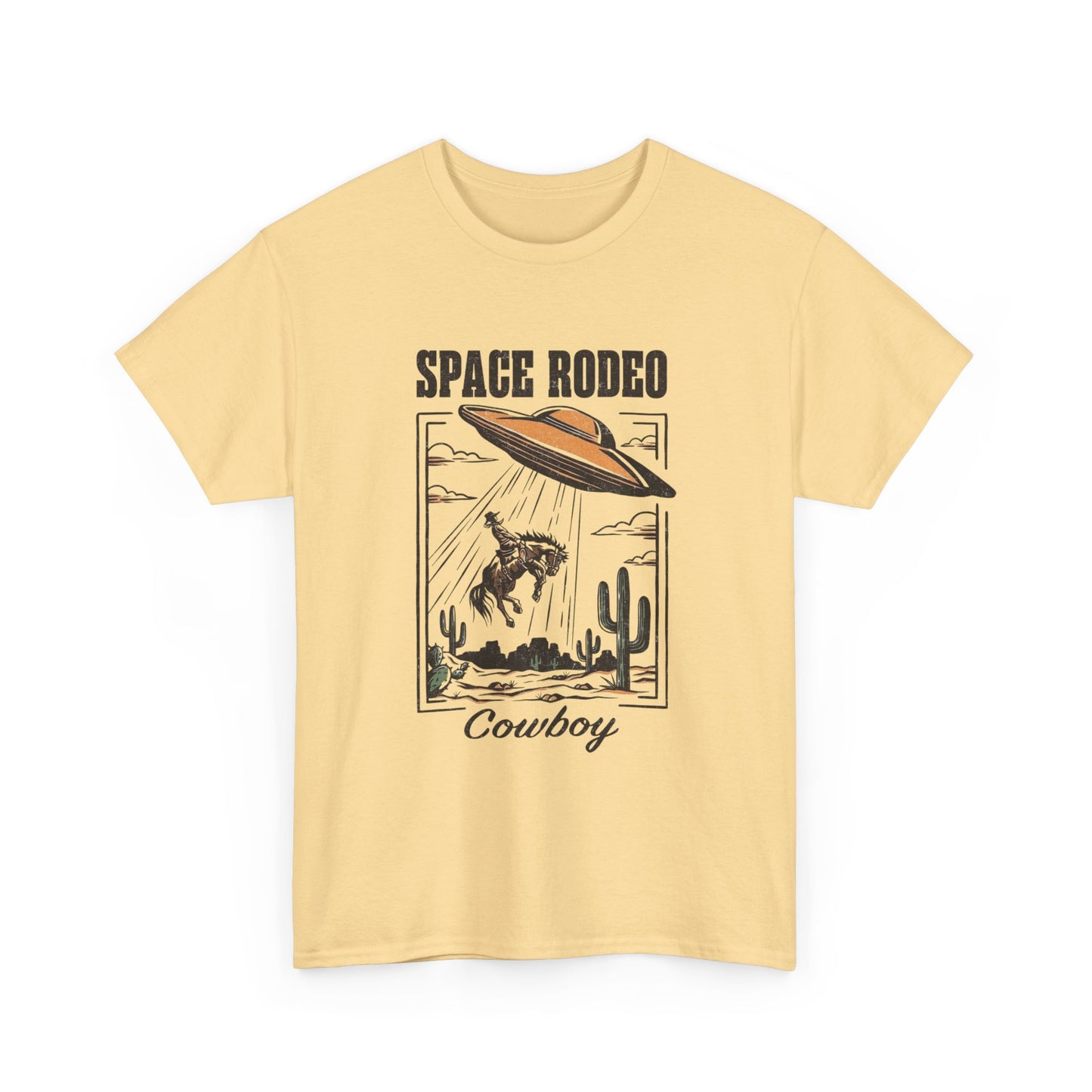 Space Rodeo Cowboy Graphic T Shirt Unisex Heavy Cotton Tee