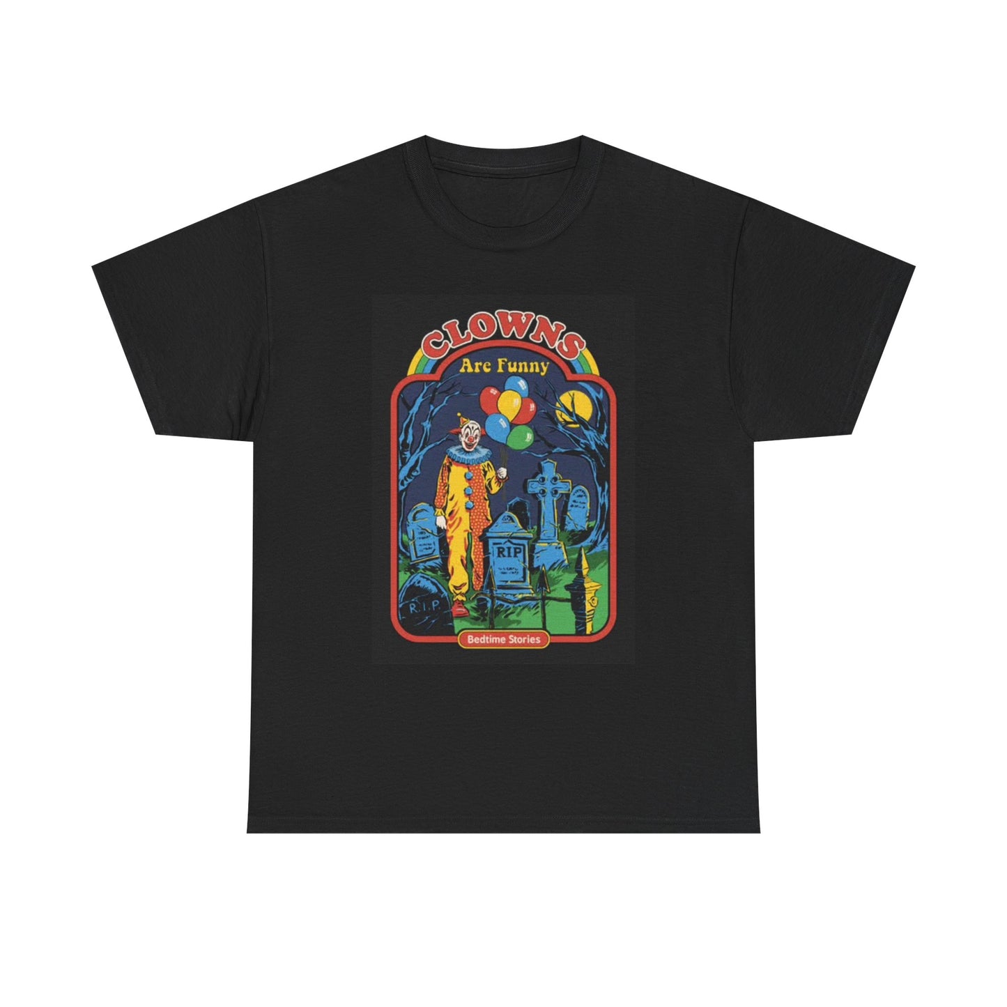 Clowns Are Funny Graphic T Shirt Vintage ART Unisex Heavy Cotton Tee