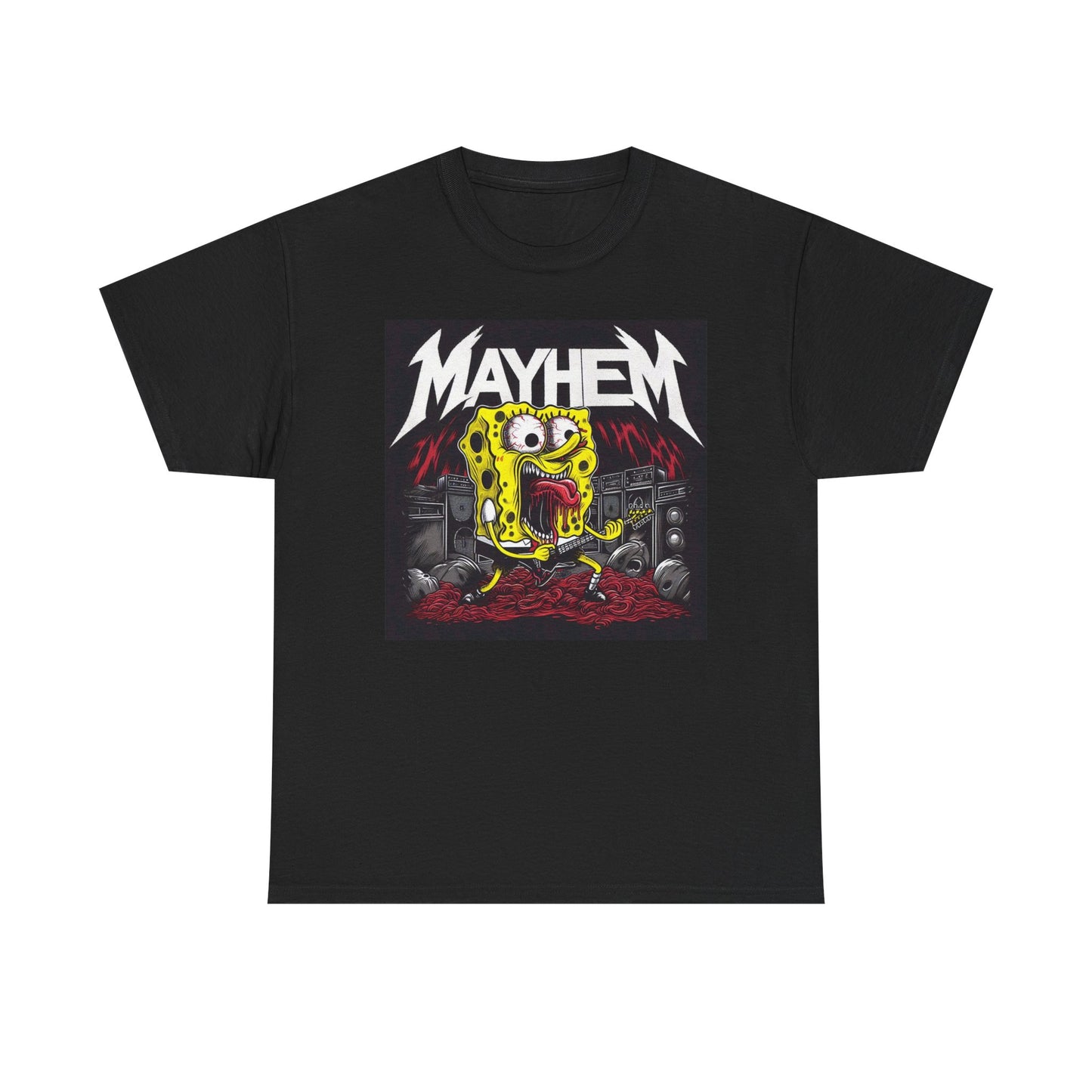 Mayhem Graphic T Shirt Funny Rock Poster Vintage Unisex Heavy Cotton Tee