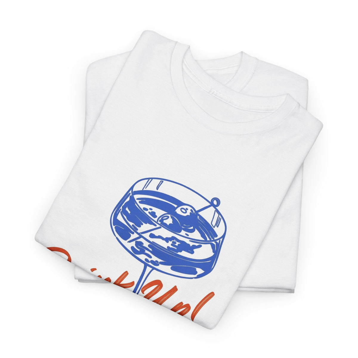 Drink Up Cocktail Glass Illustration T-Shirt Men's Graphic Tee