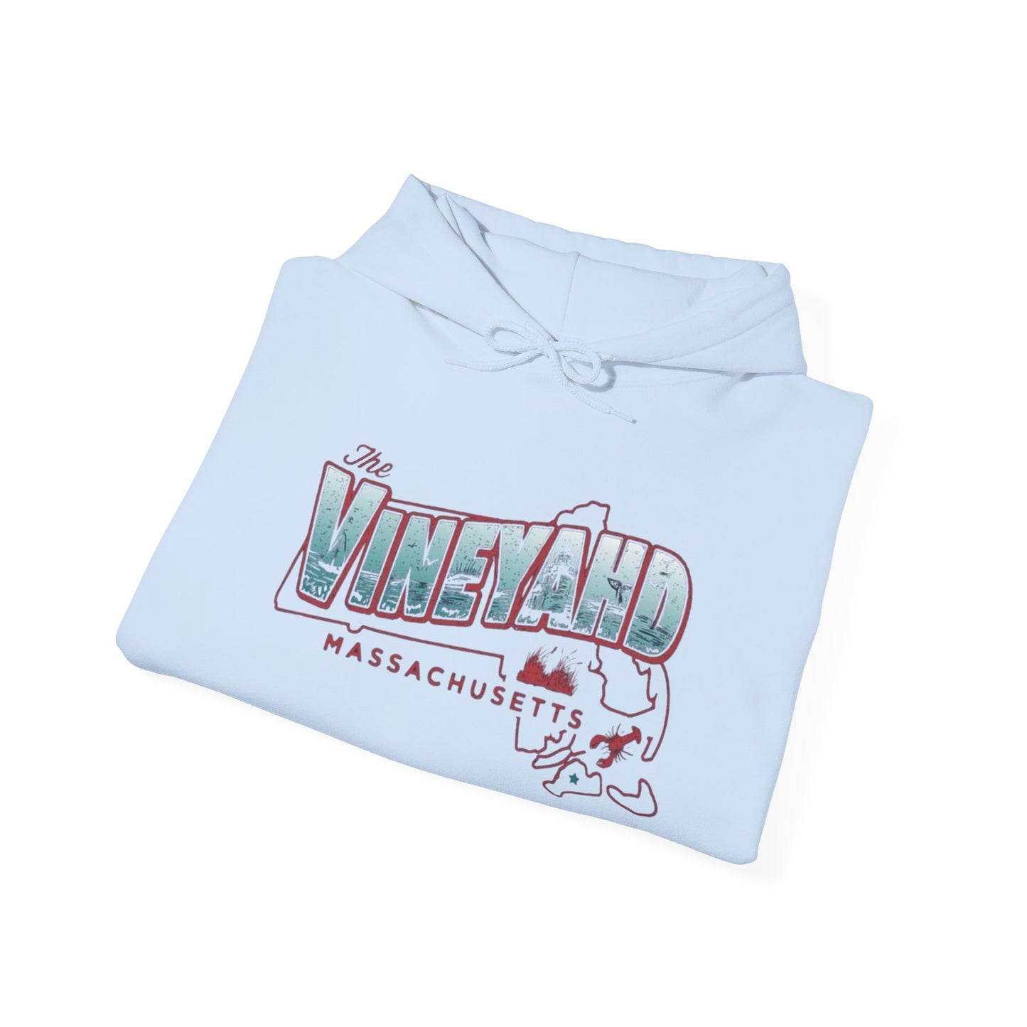 The Vineyard Massachusetts NEW Graphic Hoodie Hooded Sweatshirt NEW ADULT