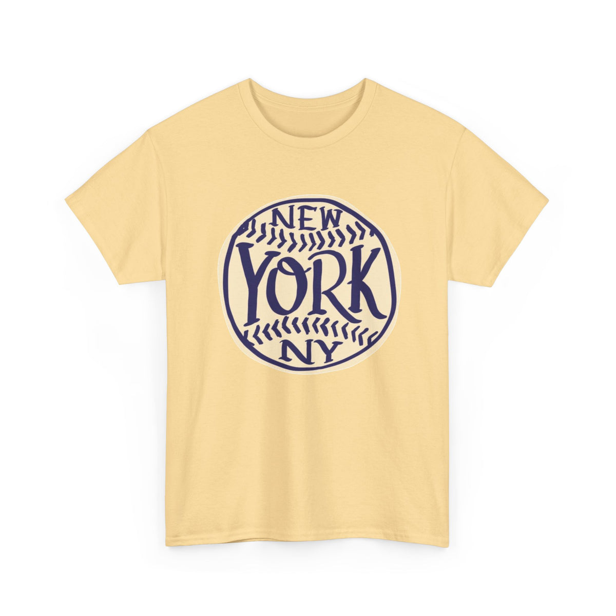 New York Retro Baseball Graphic T Shirt Men's Heavy Cotton Tee
