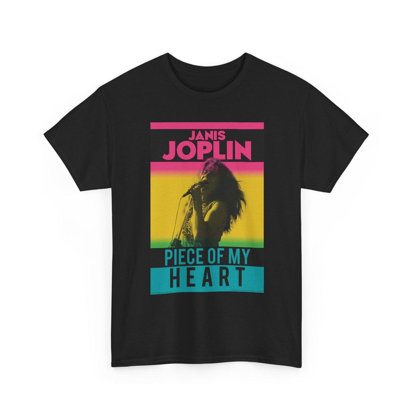 Janis Joplin Piece Of My Heart T Shirt BRAND NEW Apparel Unisex Graphic Tee USA