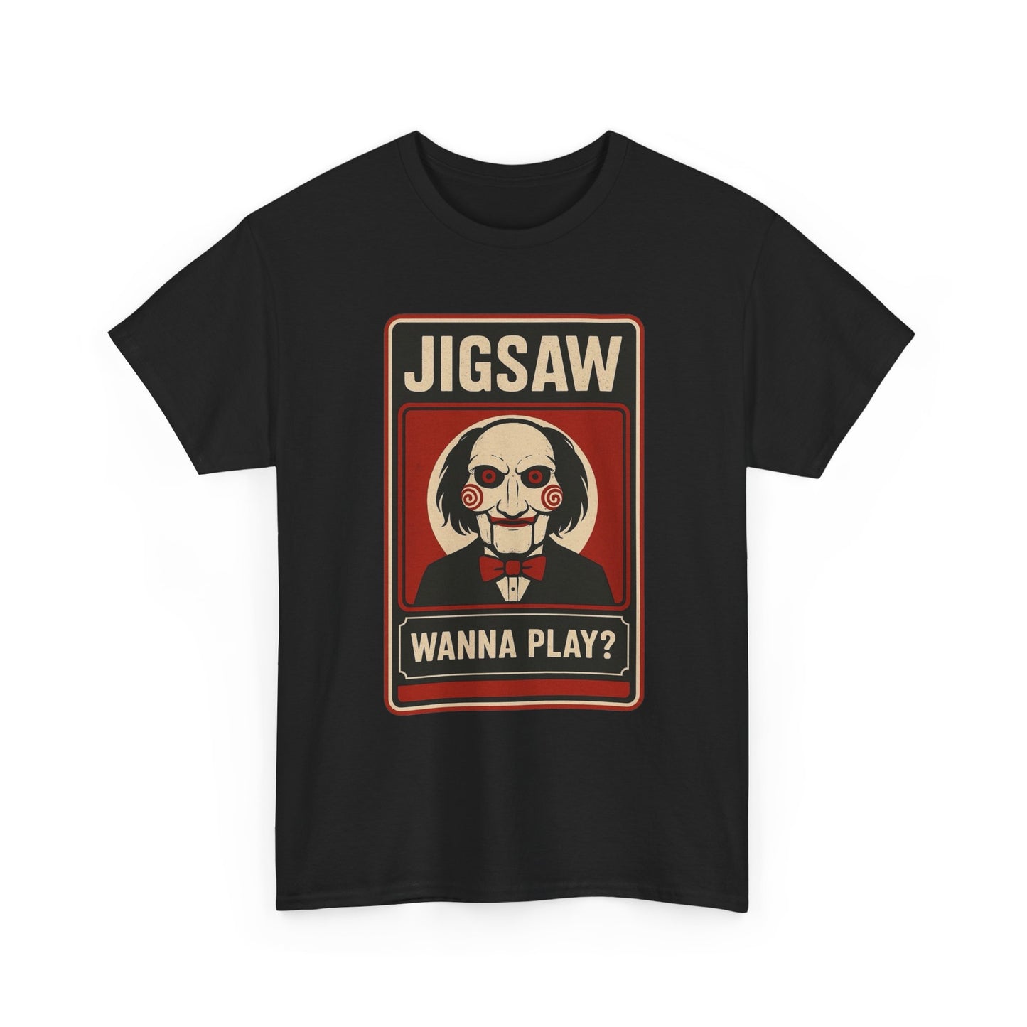 Jigsaw Wanna Play Saw Graphic T Shirt NEW Vintage Unisex Heavy Cotton Tee