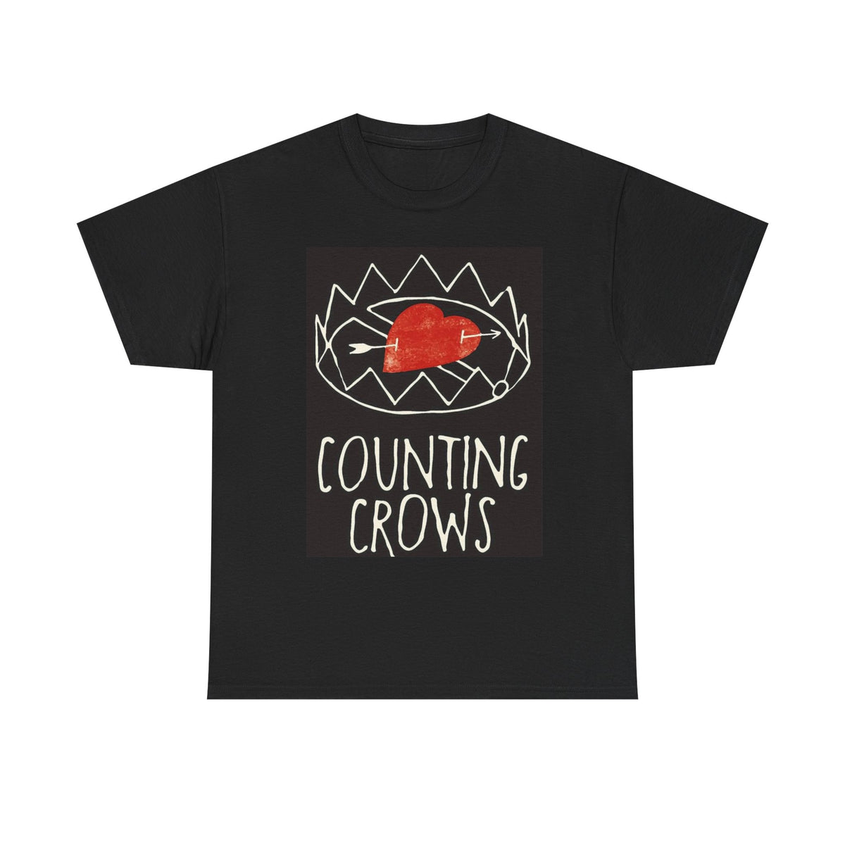 Counting Crows Graphic T Shirt Vintage Broken Heart Unisex Heavy Cotton Tee