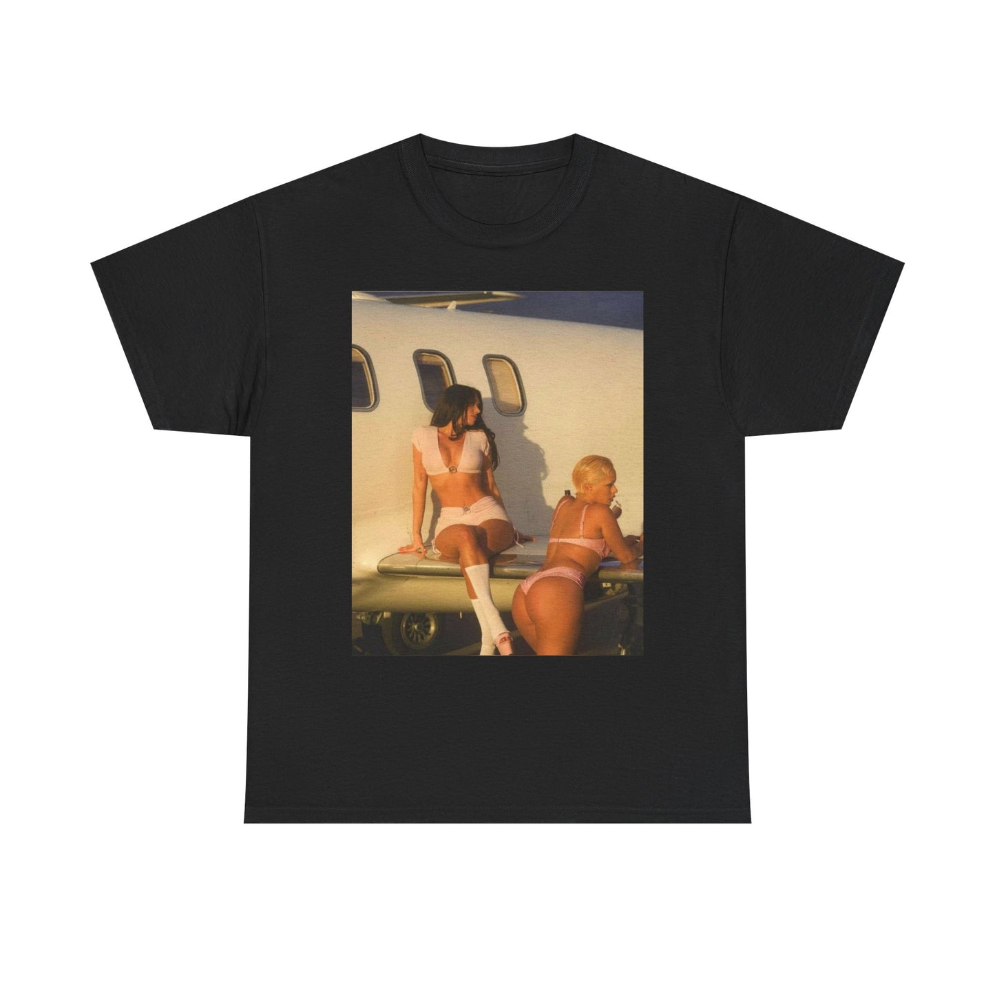 Private Jet Models Graphic T Shirt S-5XL Unisex Heavy Cotton Tee
