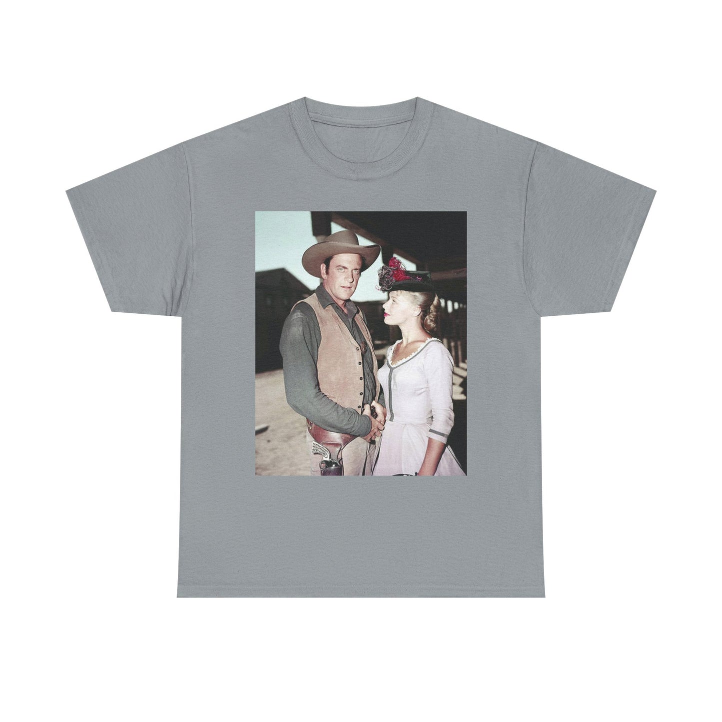 Gunsmoke Graphic T Shirt Vintage Poster Cowboy Series Unisex Heavy Cotton Tee