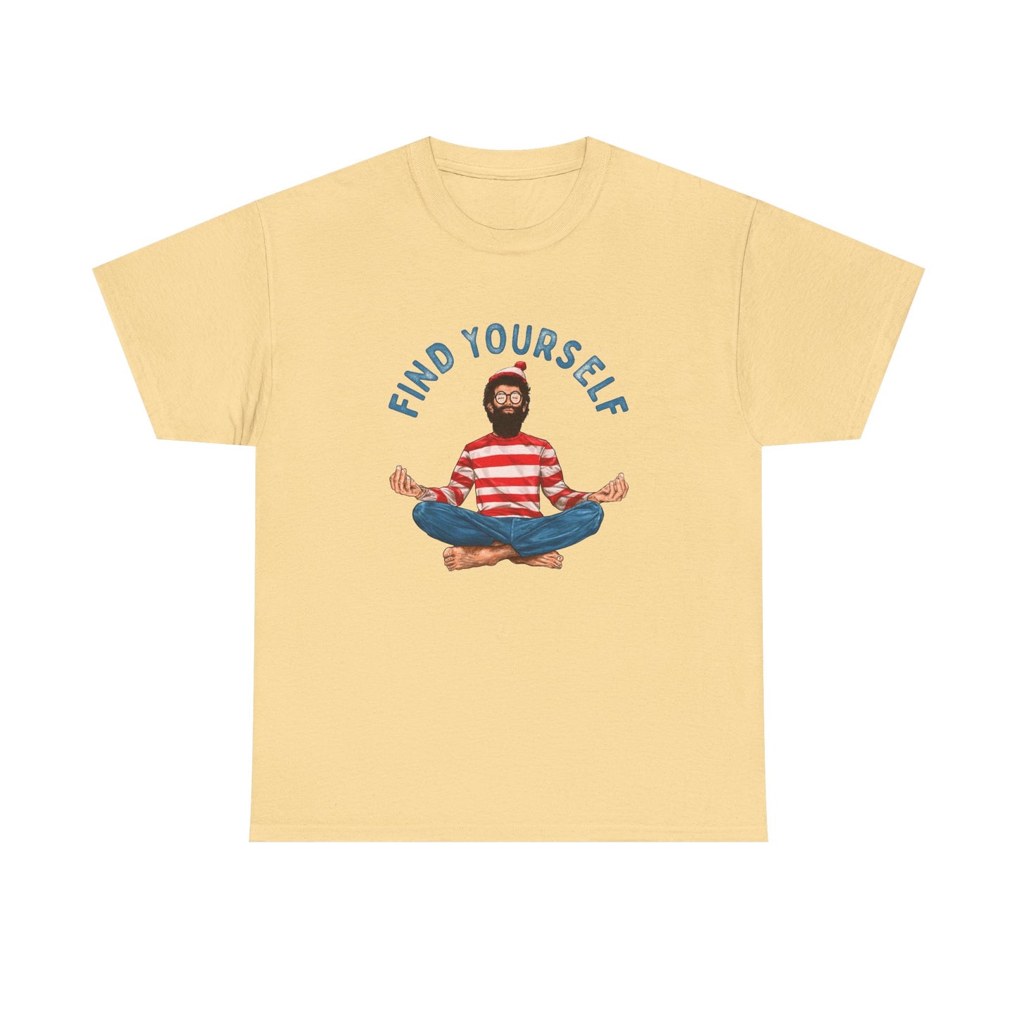 Wheres Waldo Find Yourself Funny Graphic T Shirt NEW ADULT TEE VINTAGE