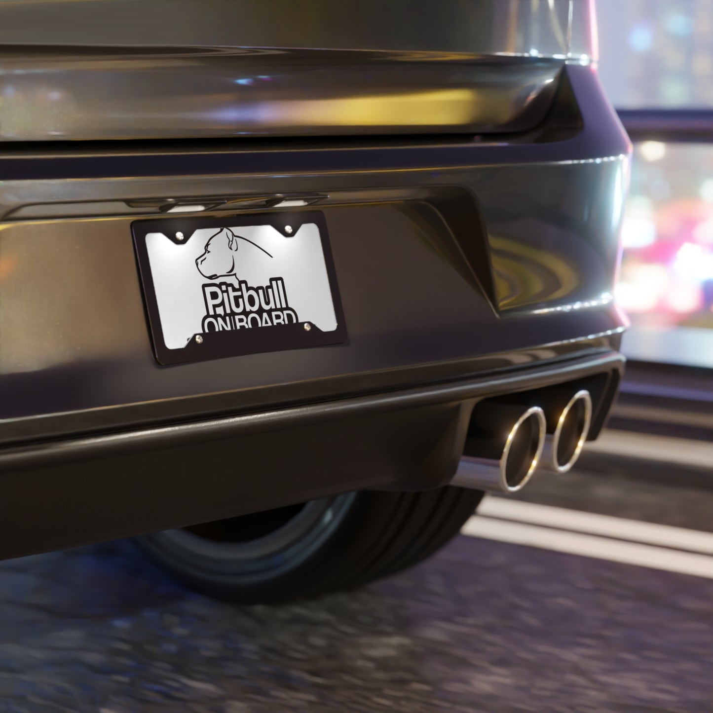 Pitbull On Board License Plate Vanity USA MADE