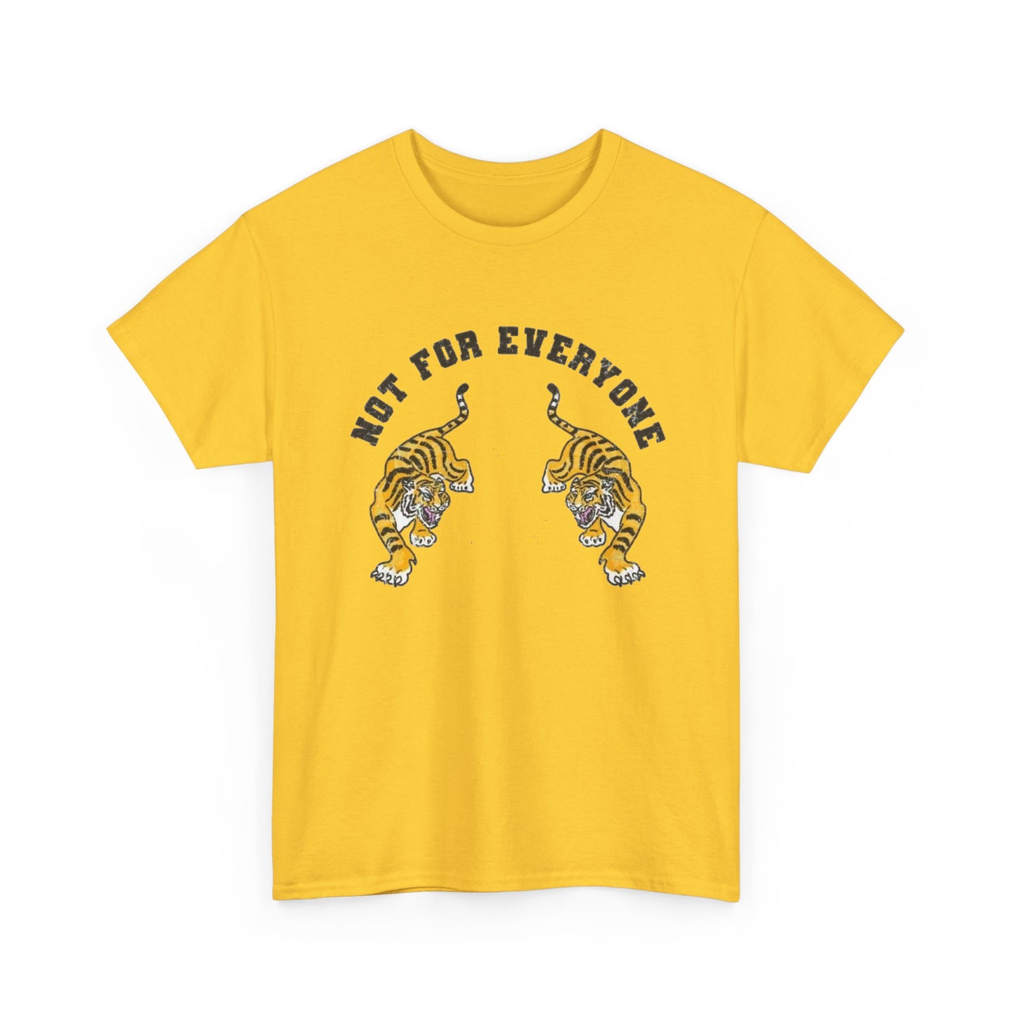 Not For Everyone Tiger Retro Art Graphic T Shirt Regular Men's Heavy Cotton Tee