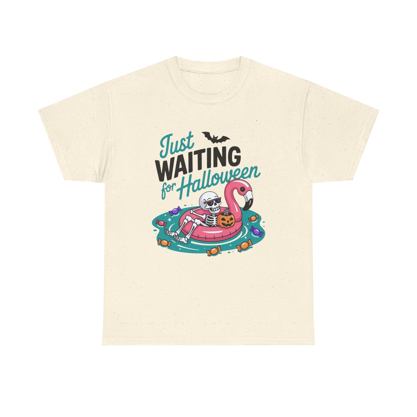 Just Waiting For Halloween Graphic T-Shirt Men's Women's Heavy Cotton NEW GIFT