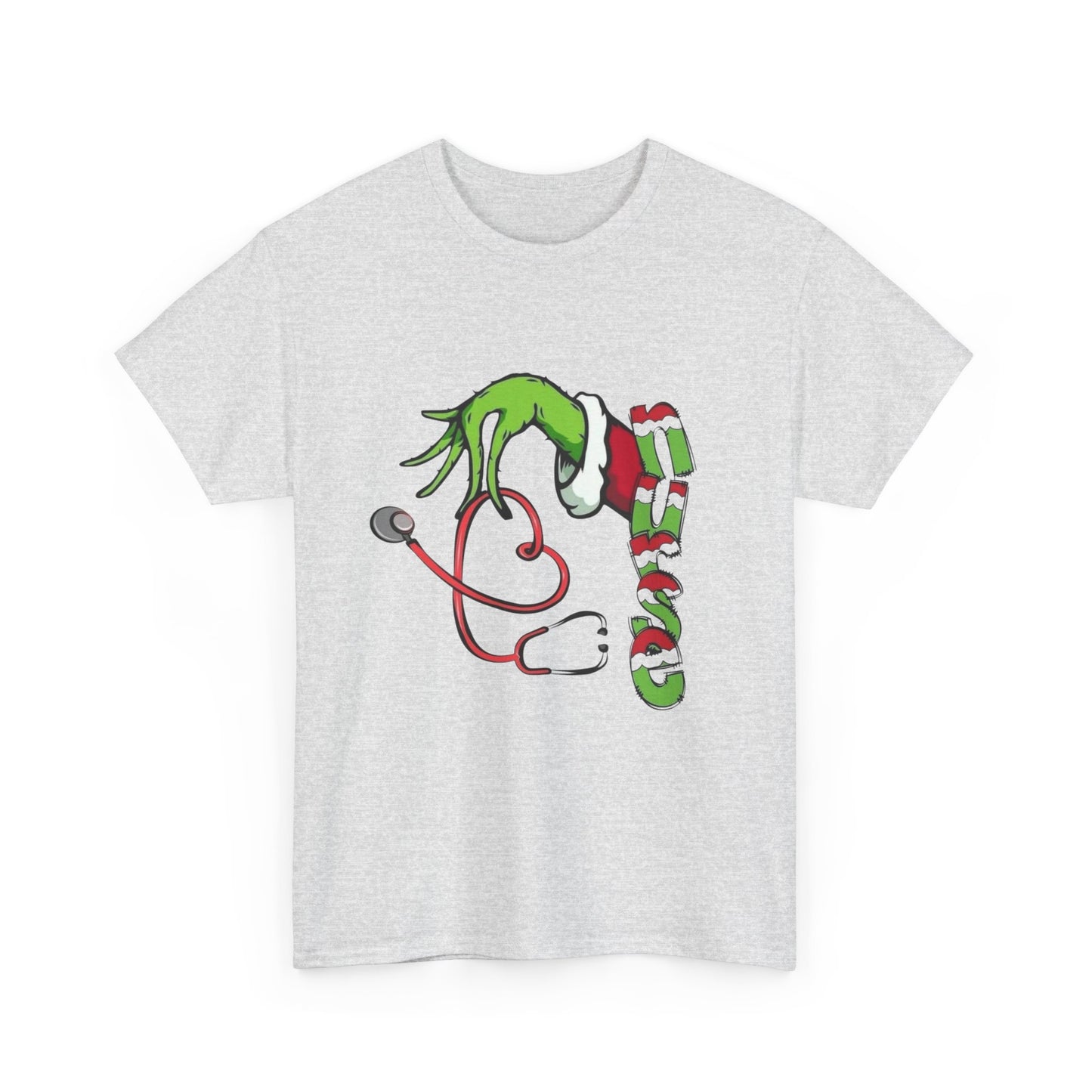 Nurse Christmas Grinch Holidays Graphic T Shirt NEW Unisex Heavy Cotton Tee