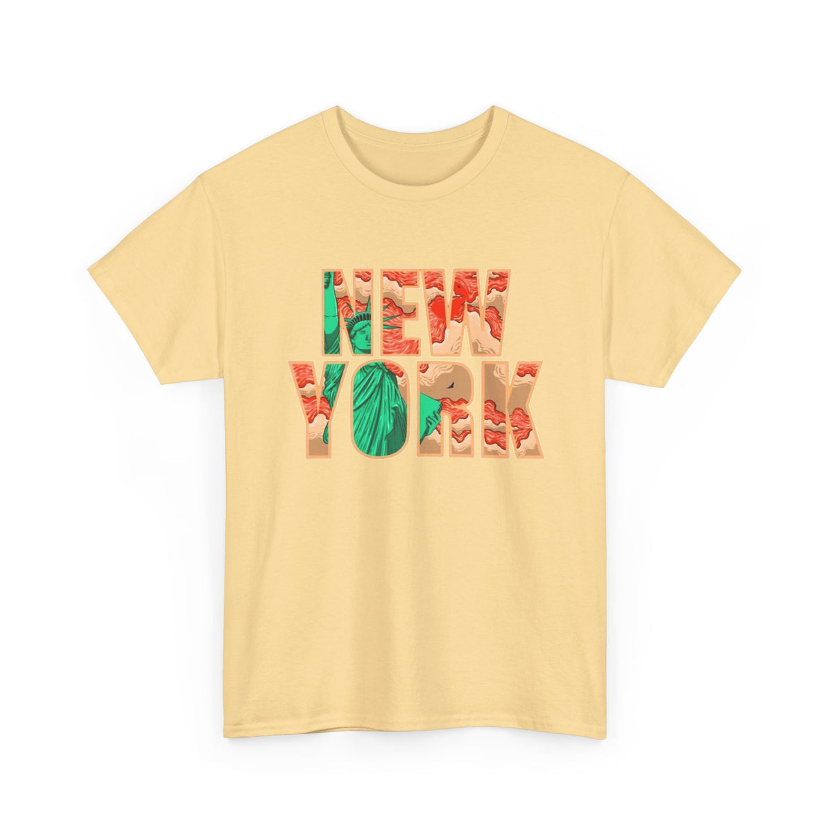 New York City Art Graphic T Shirt Men's Retro Heavy Cotton Tee