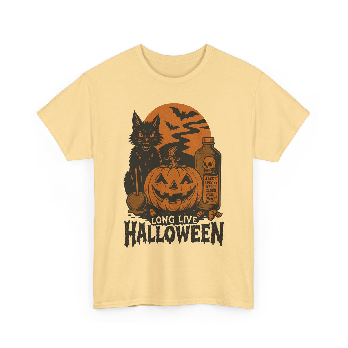 Long Live Halloween Graphic T Shirt Men's Heavy Cotton Tee