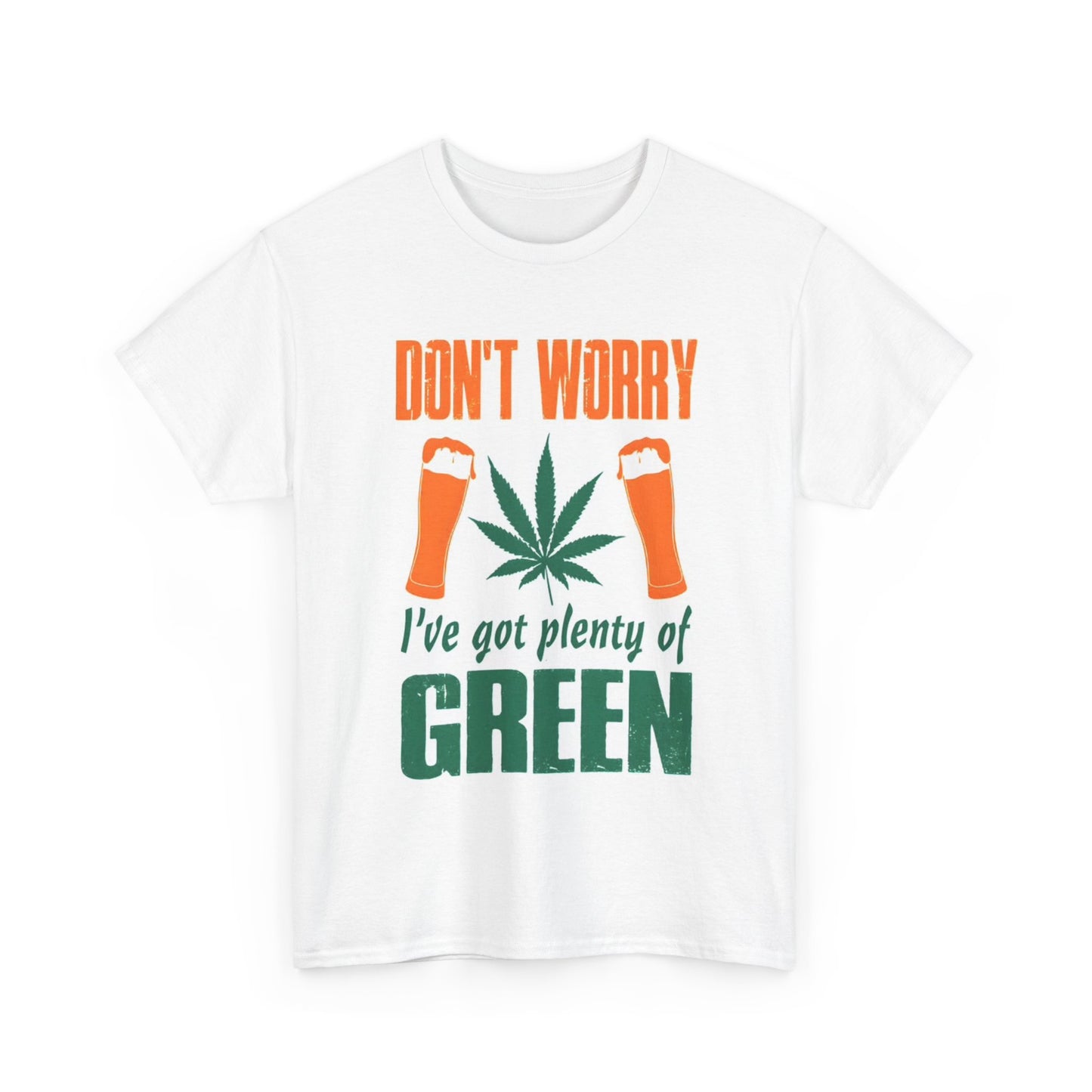 Dont Worry Tshirt Weed Leaf 420 Graphic Funny Miami Unisex Heavy Cotton Tee