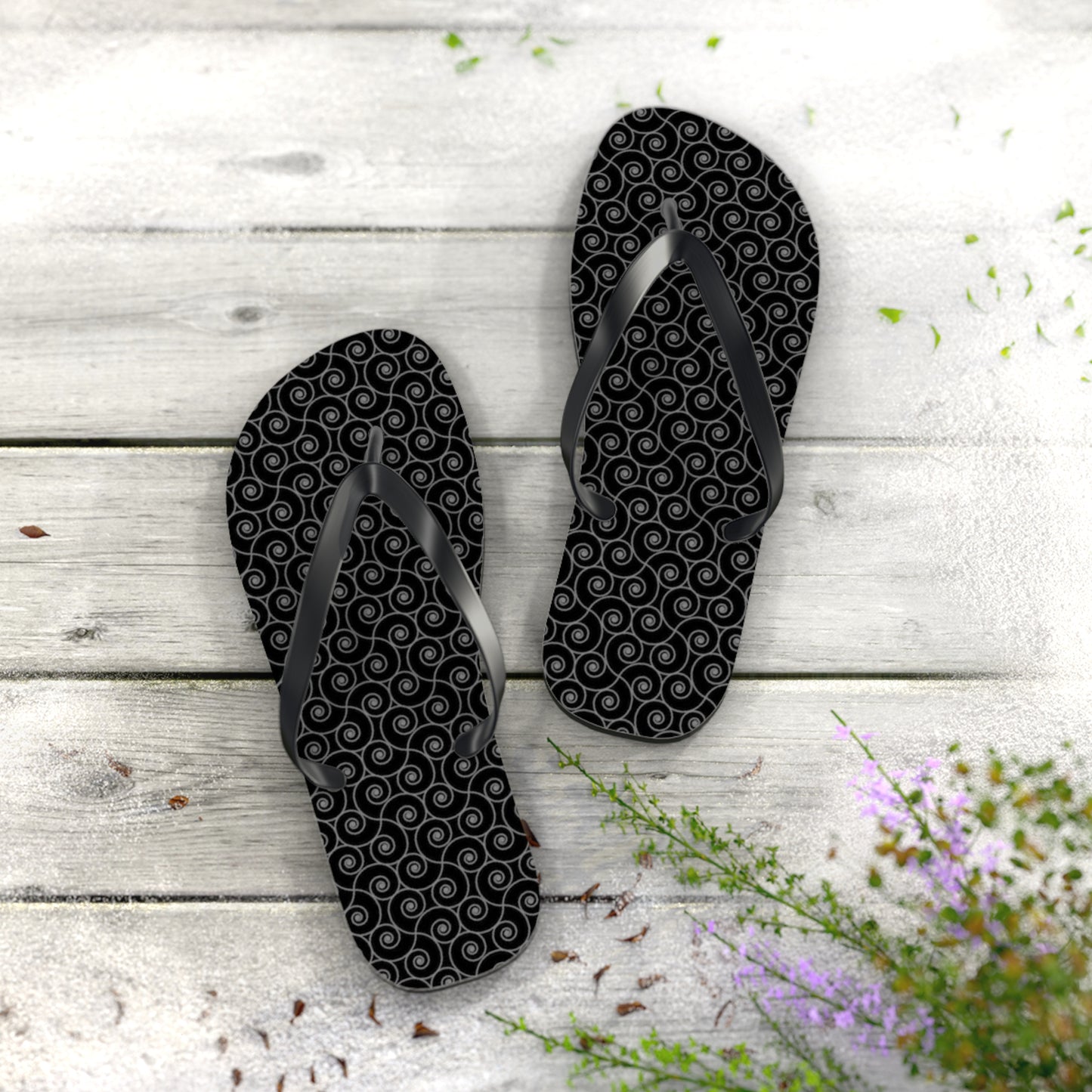 Black And White Flip Flops, Sandals Slides, Summer Footwear, Brand New