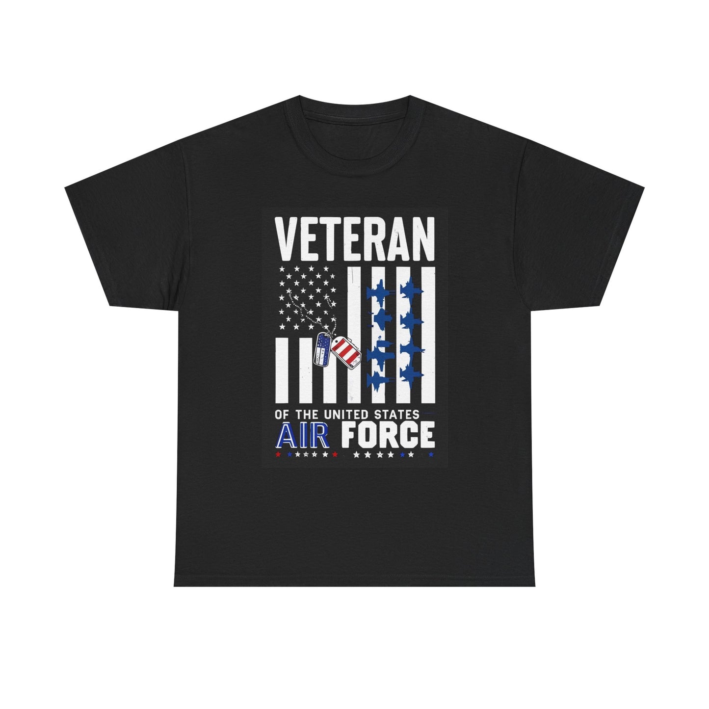 Air Force Veteran Graphic T Shirt American Flag Unisex Heavy Cotton Tee