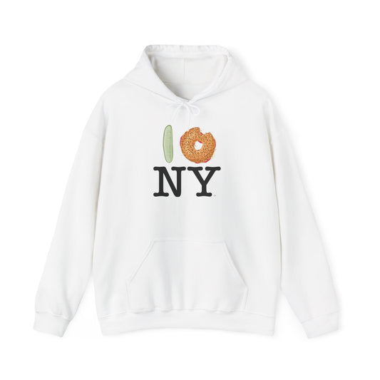 I Love New York Foodie Graphic Hoodie NEW Unisex Heavy Blend™ Hooded Sweatshirt
