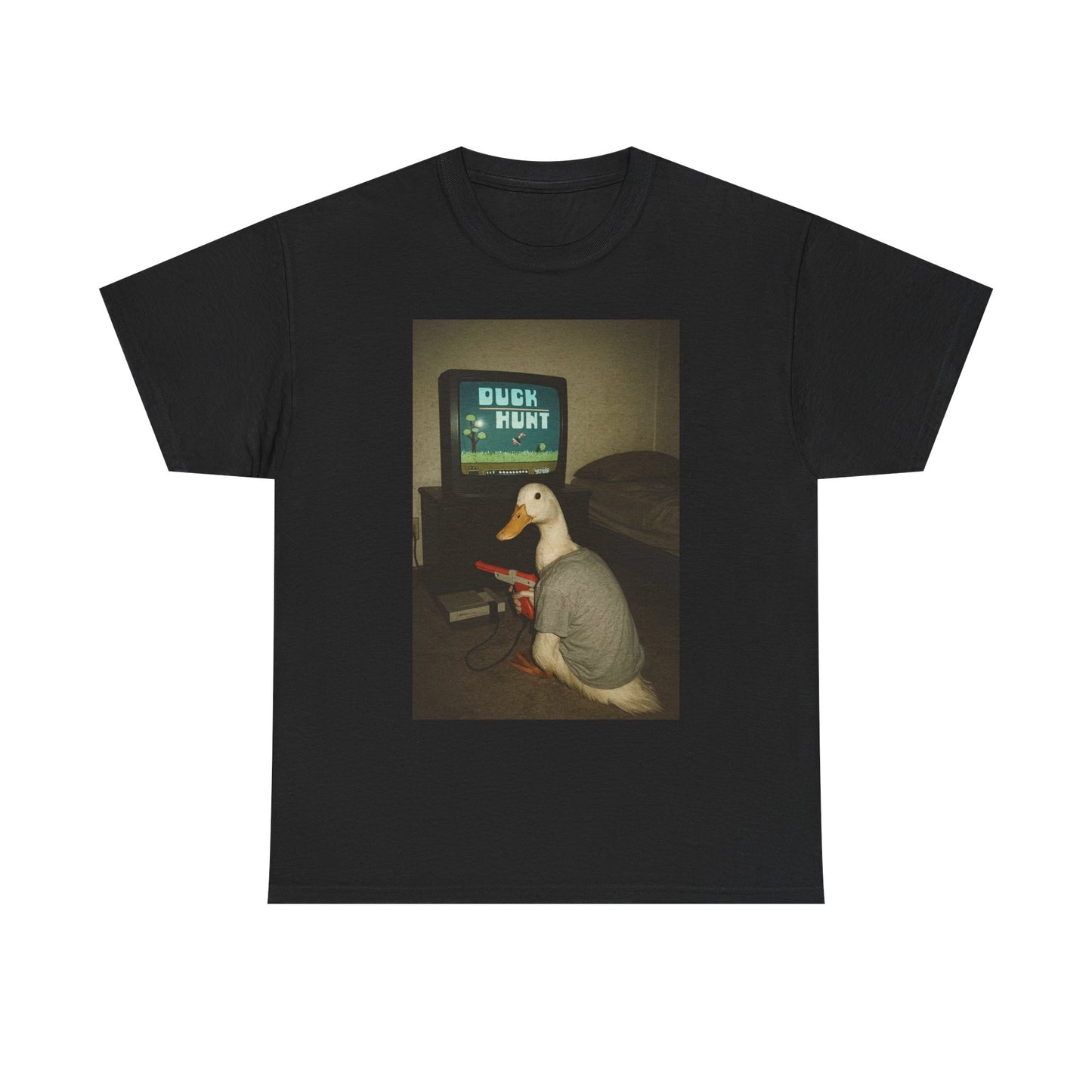 Duck Hunt Funny Game Graphic T-Shirt Comfy Cotton Tee Brand NEW