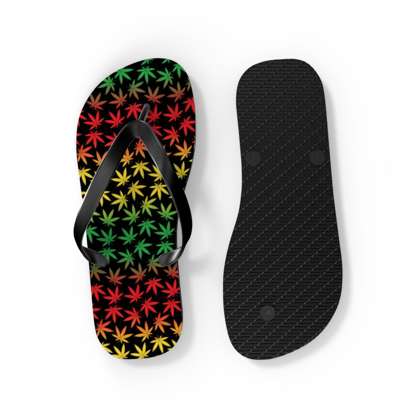 WAVES And SUN Co Sandals Jamaica Weed Flip Flops -Slides Summer Beach BRAND NEW