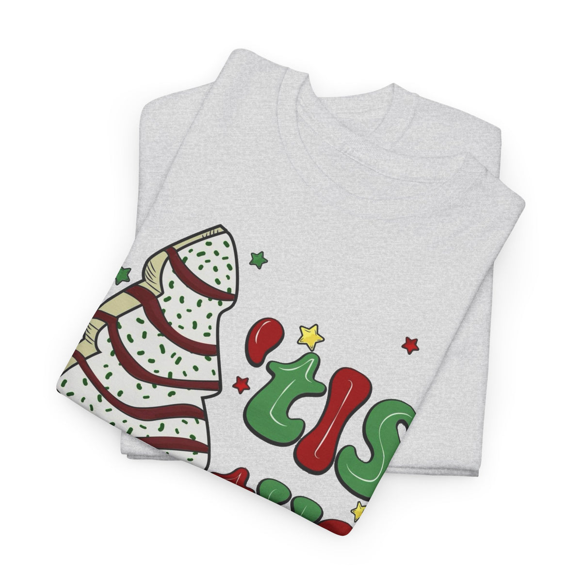 Tis the Season Christmas Tree T-Shirt Men's Graphic Tee Funny Cakes