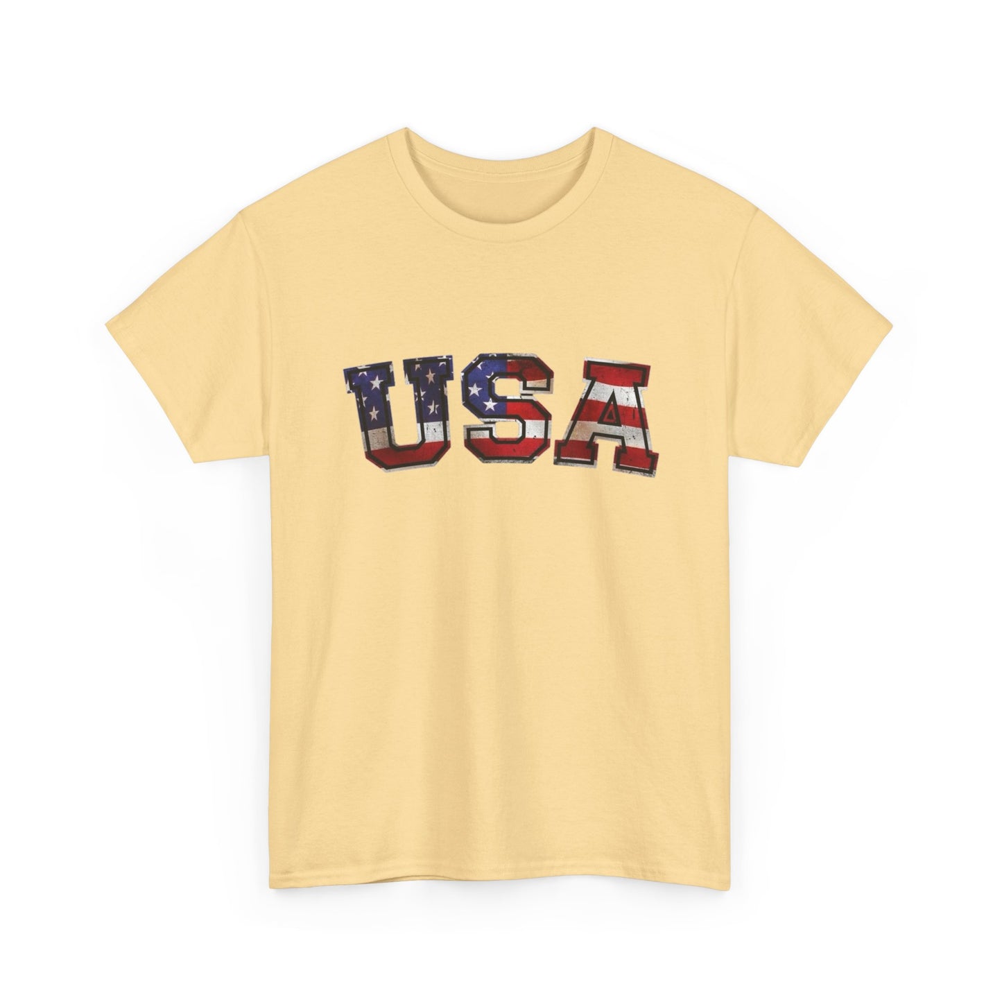 USA American Flag Retro Graphic T Shirt Unisex NEW Heavy Cotton Tee