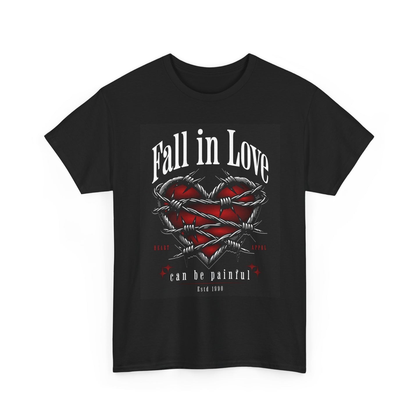 Fall In Love Graphic T Shirt Street Wear Apparel Unisex Heavy Cotton Tee
