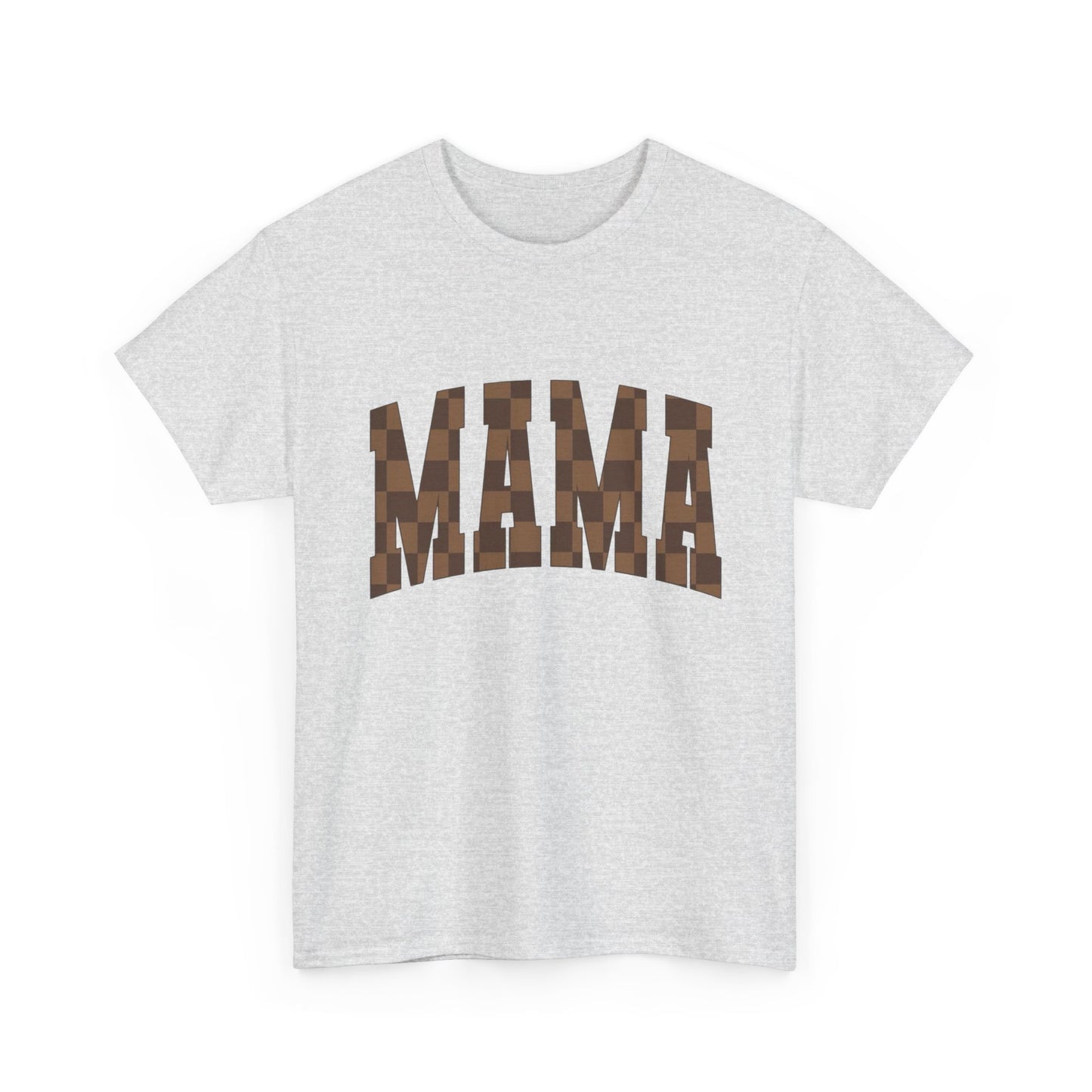Mama Brown Checkered Pattern Graphic T Shirt NEW ADULT