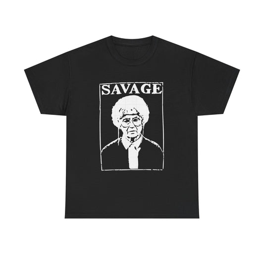 Savage Granny Funny Graphic T Shirt Heavy Cotton Tee