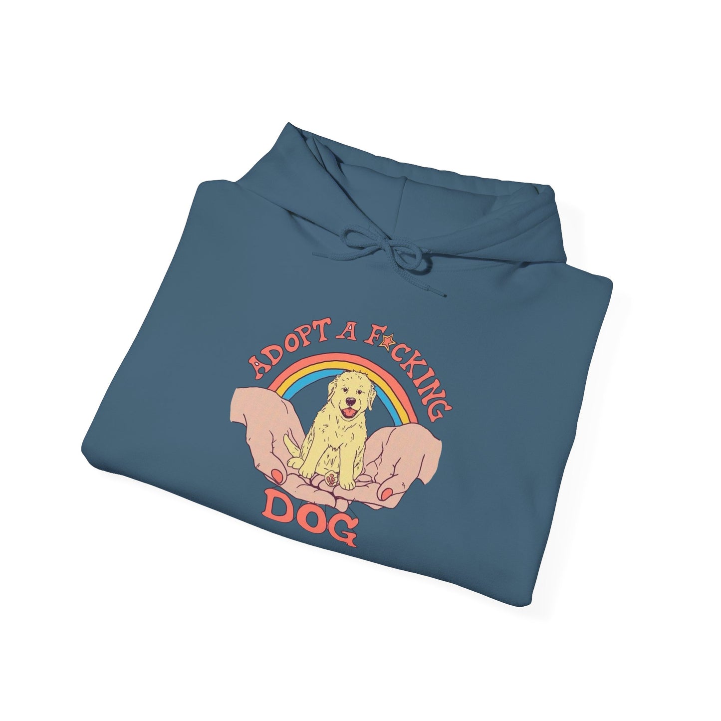 Adopt A Dog Graphic Hoodie Unisex Heavy Blend™ Hooded Sweatshirt