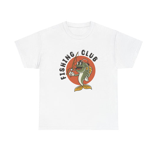 Fishing Club Graphic T Shirt NEW Adult Unisex Heavy Cotton Tee